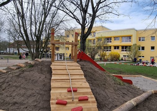 Der neue Rutschenberg nach seiner Fertigstellung.