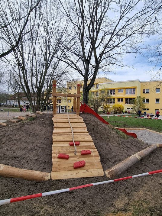 Der neue Rutschenberg nach seiner Fertigstellung.