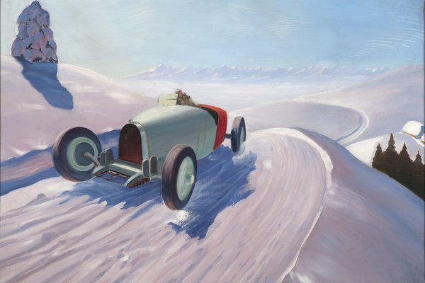 05_KSC_GUN_ER_Malczewski, Rafał_Car against the background of a winter landscape