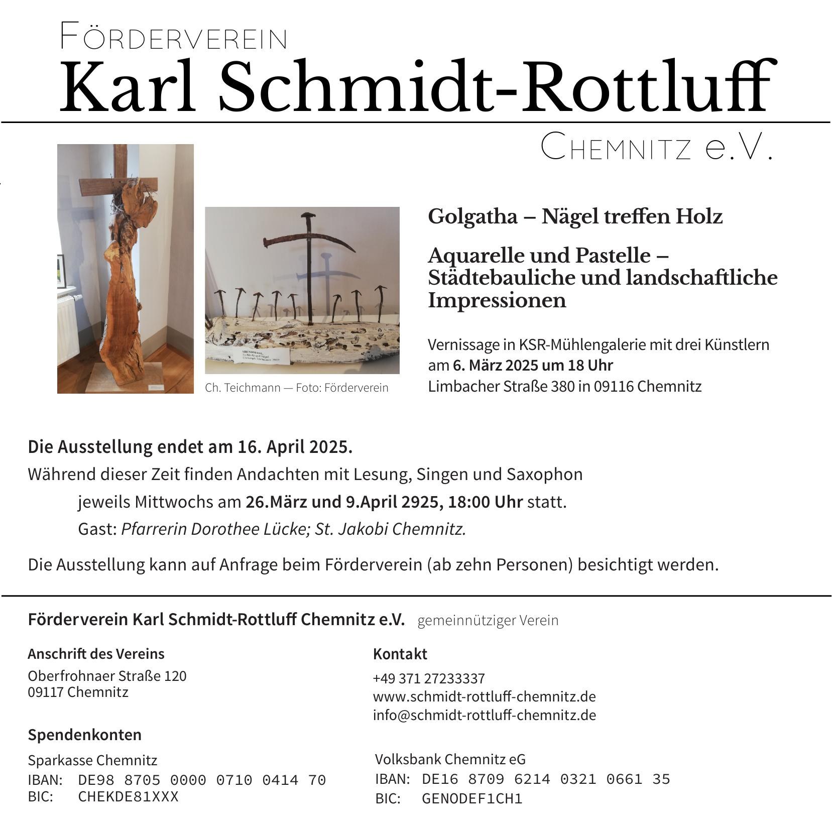 Erste Ausstellung in der KSR-Mühlengalerie mit drei Künstlern