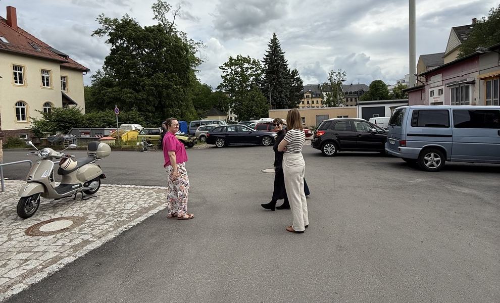 Besucherinnen aus Kolding in der Stadtwirtschaft