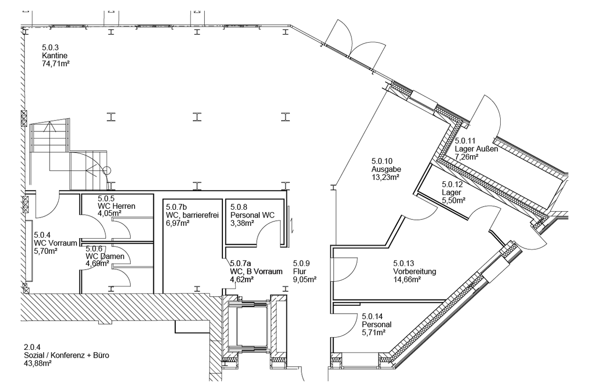 Raumplan Grundriss Haus A Kantine A 5.0.3