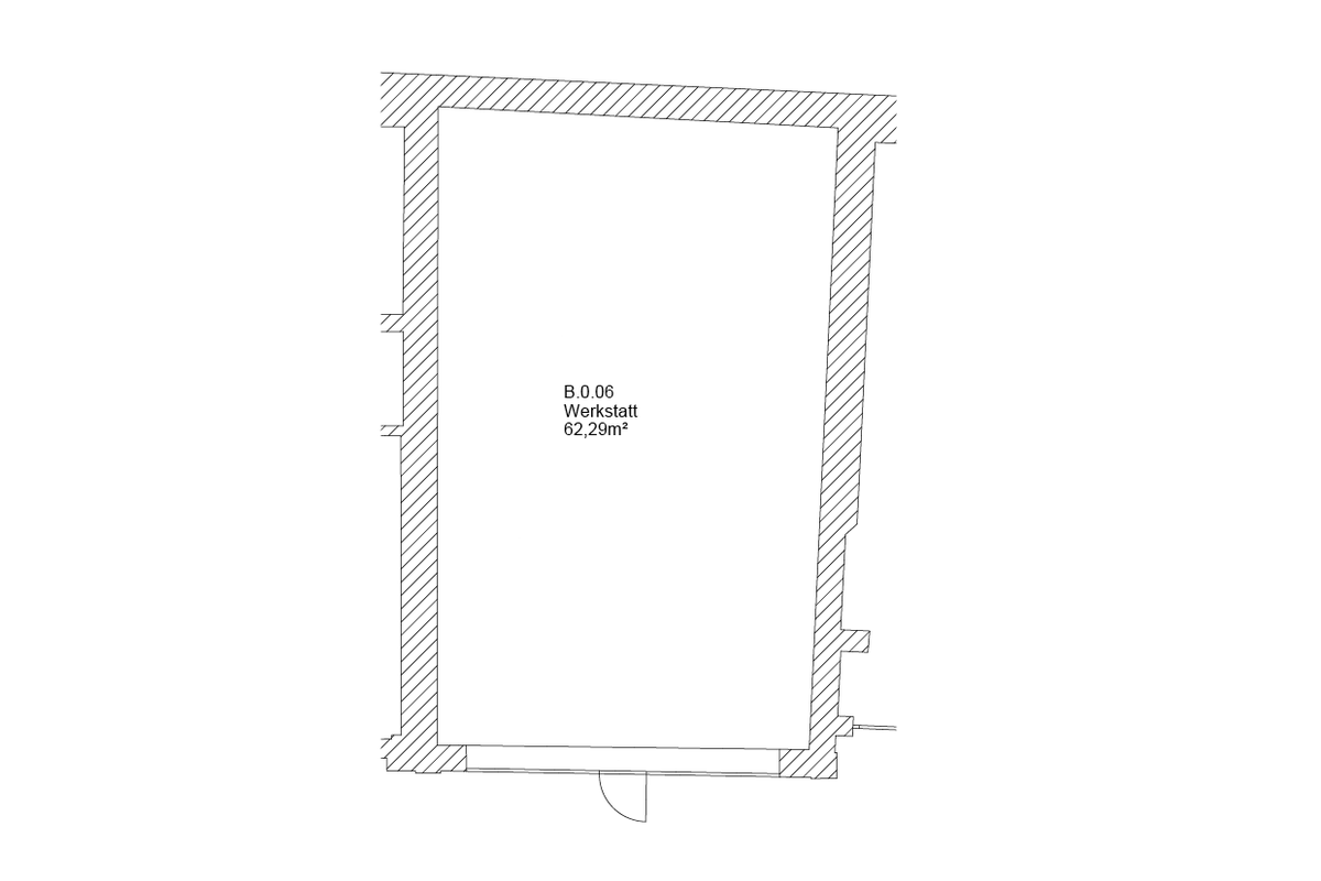 Raumplan Grundriss Haus B Werkstatt B0.06