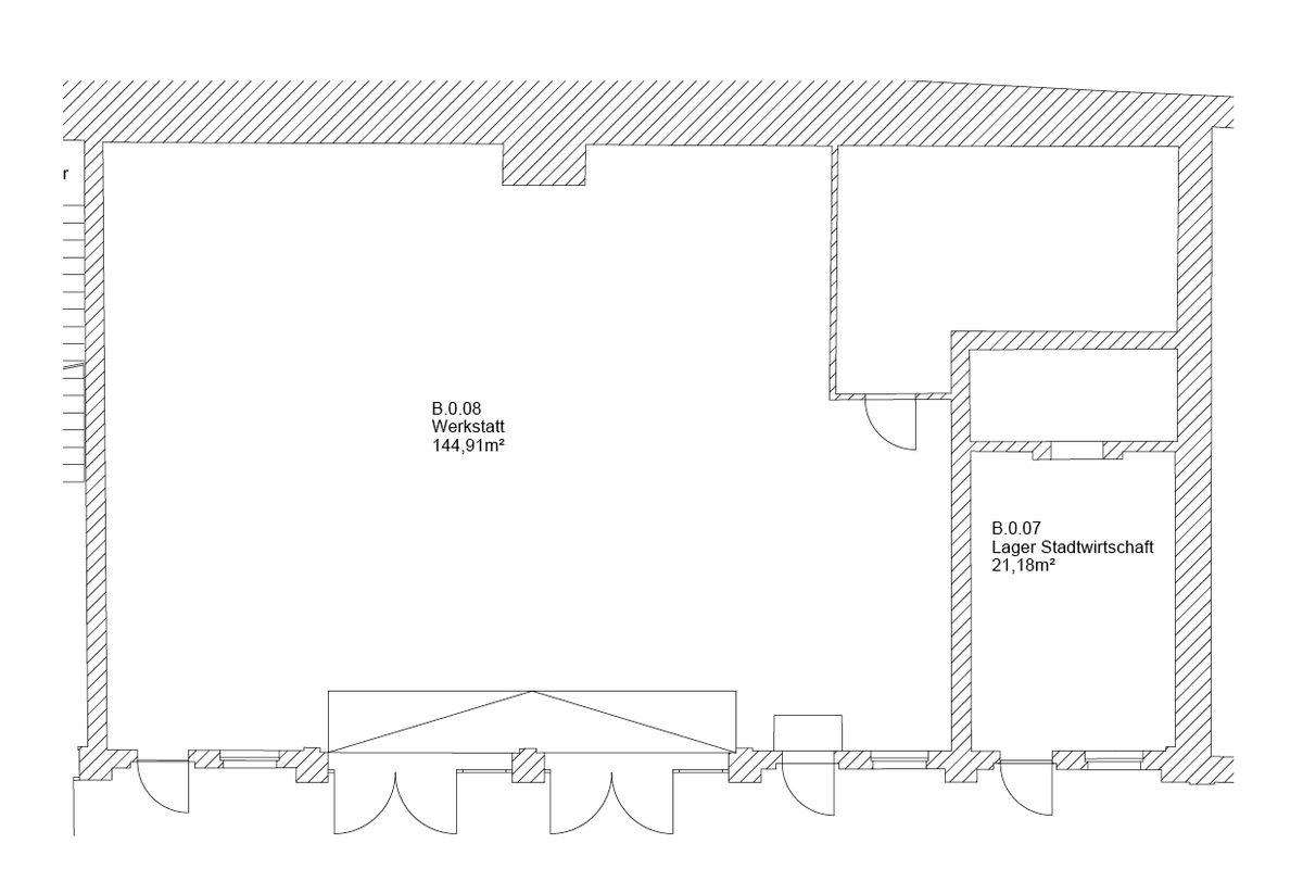 Raumplan Grundriss Haus B Werkstatt B0.08