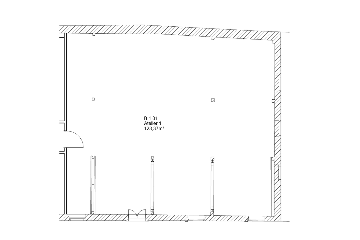Raumplan Grundriss Haus B Atelier B1.01