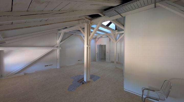 Blick in den Raum B1.07, Atelier, Büro
