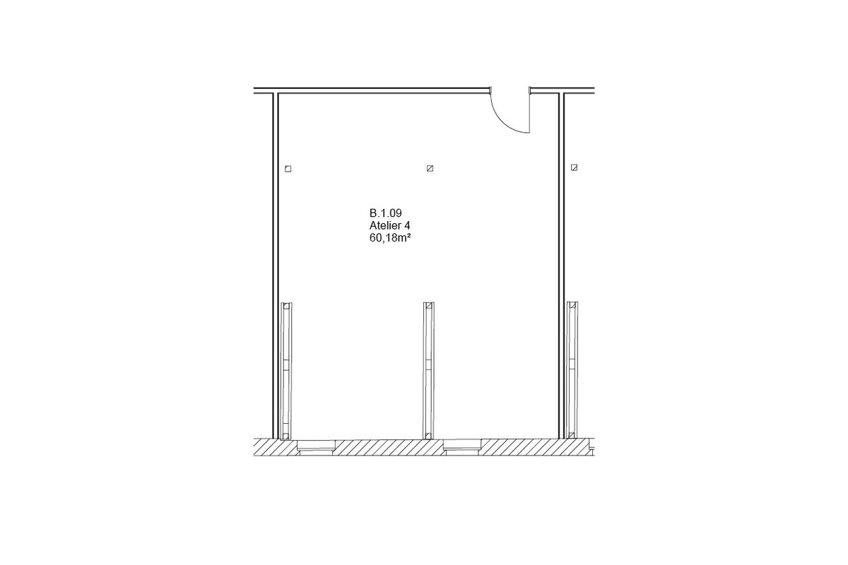 Raumplan Grundriss Haus B Atelier B1.09