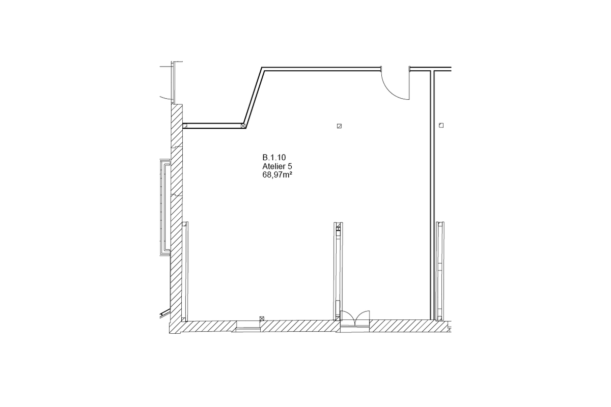 Raumplan Grundriss Haus B Atelier B1.10