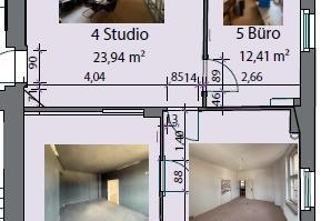 Haus D, Raumplan, Studio 02, 03, 04, 05