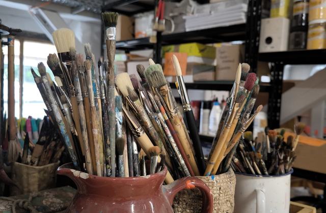 Blick in die Chemnitzer Kunstfabrik in den Räumen der Stadtwirtschaft
