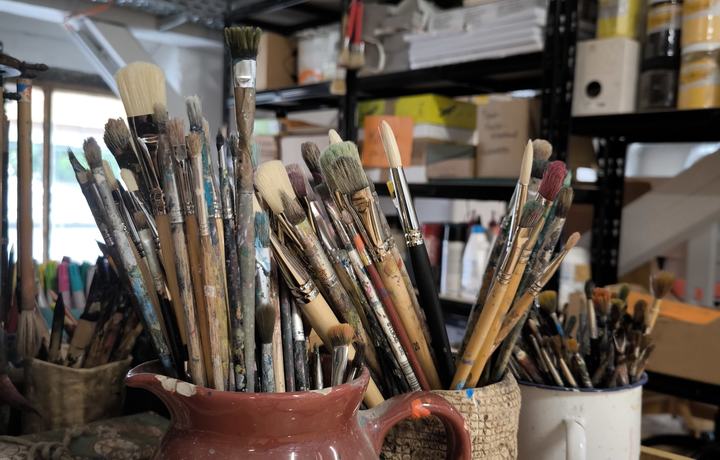 Blick in die Chemnitzer Kunstfabrik in den Räumen der Stadtwirtschaft