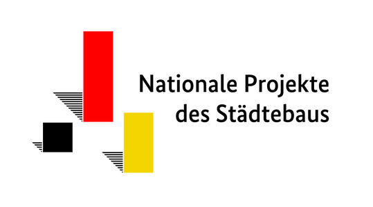 farbiges Logo für "Nationale Projekte des Städtebaus" (NPS)