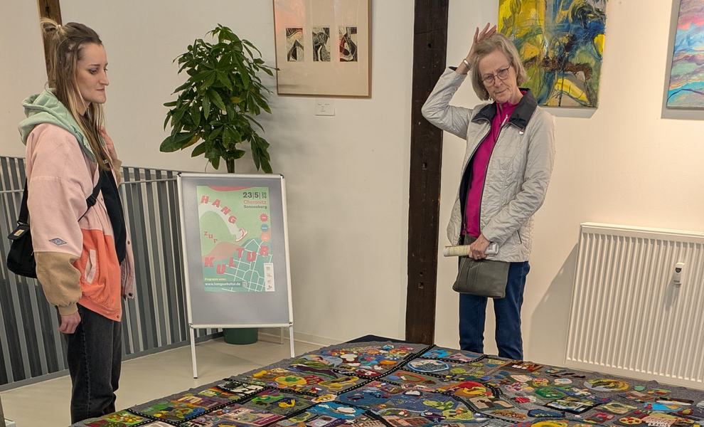 Wandteppich des Projekts #3000Garagen der Kulturhauptstadt Europas Chemnitz 2025