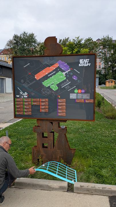Lageplan im Veranstaltungshof der Stadtwirtschaft