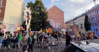 Demonstration "Blumen statt Beton" beim Hang zur Kultur 2025