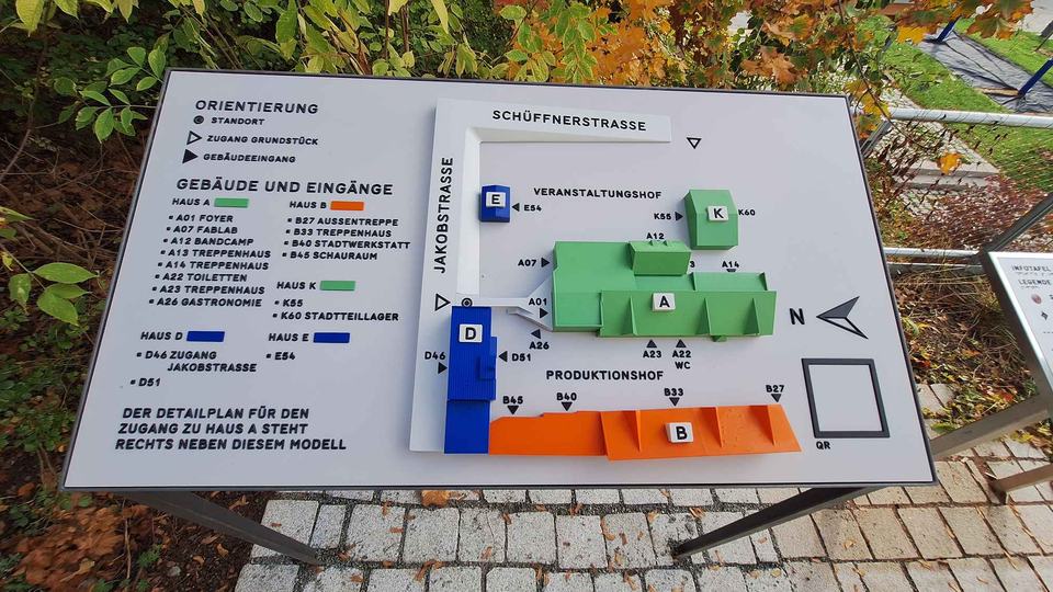 Tastmodell Stadtwirtschaft am Eingang Jakobstraße