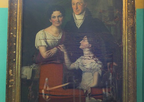 Gemälde Familienszene