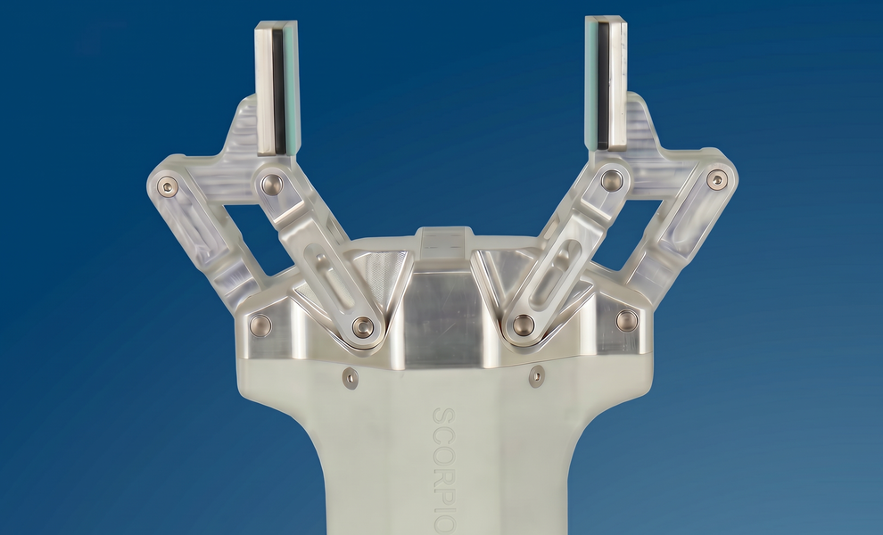 Eine Robotergreifhand von Sarcomere mit den Kraftsensoren von NanoSen