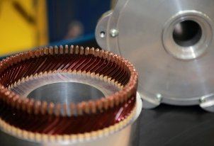 Statorwicklung eines von IFNA neu entwickelten Elektromotors für eine Sonderanwendung