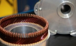 Statorwicklung eines von IFNA neu entwickelten Elektromotors für eine Sonderanwendung