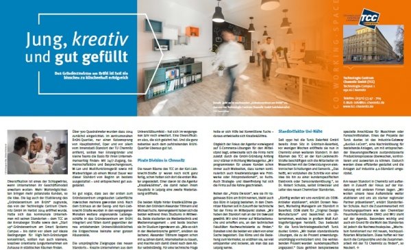 Das  TCC in der Dezember-Ausgabe von CHEMNITZ INSIDE