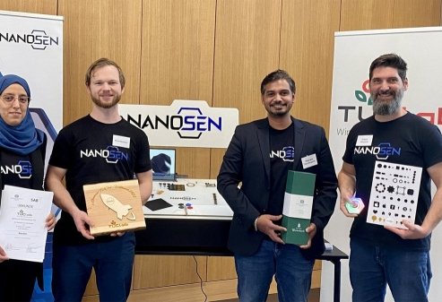 Dr. Sonia Bradai, Rick Henkner, Rajarajan Ramalingame und Joseph Stephens (v.l.n.r.)